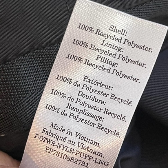 Everlane The ReNew Long Puffer Black Women's Size Small NWT - Picture 8 of 11